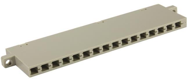 HARTING-09060163302 Steckverbinder, Mutterplatine Connector Backplane, F 16 POS 5.08mm Crimp ST Flange Mount Pebble Gray