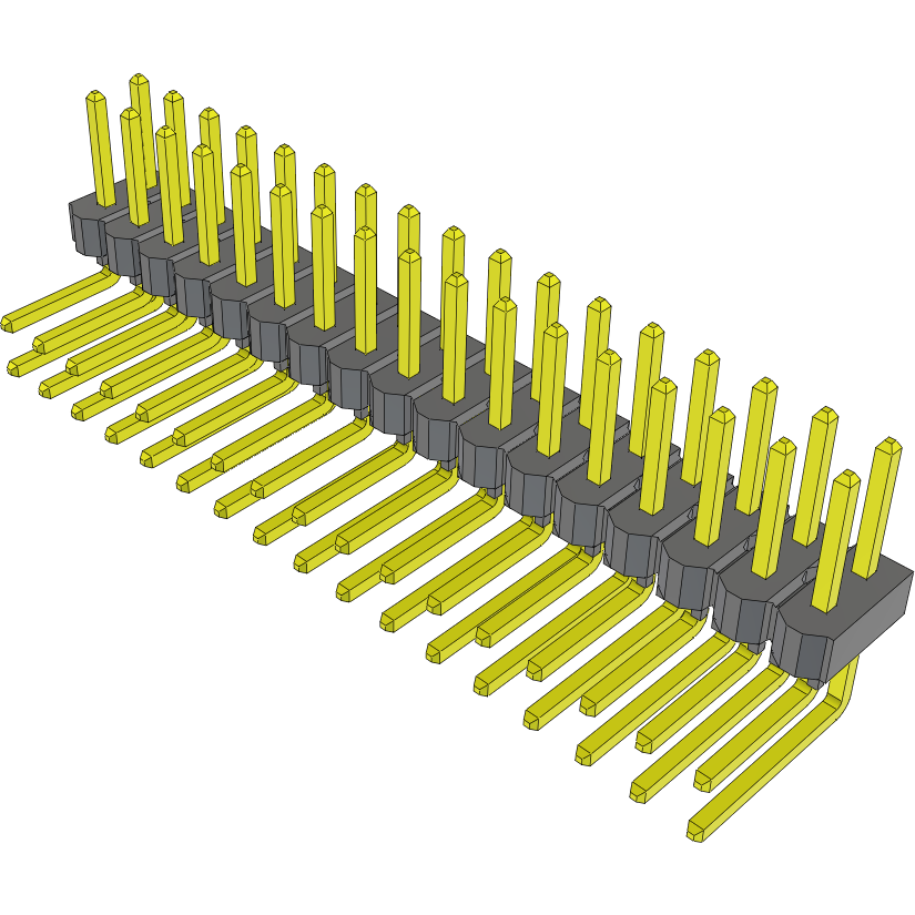 Samtec-TSW-117-22-T-D-RA Steckverbinderleisten und Leiterplattenbuchsen Conn Unshrouded Header HDR 34 POS 2.54mm Solder RA Side Entry Thru-Hole Bulk