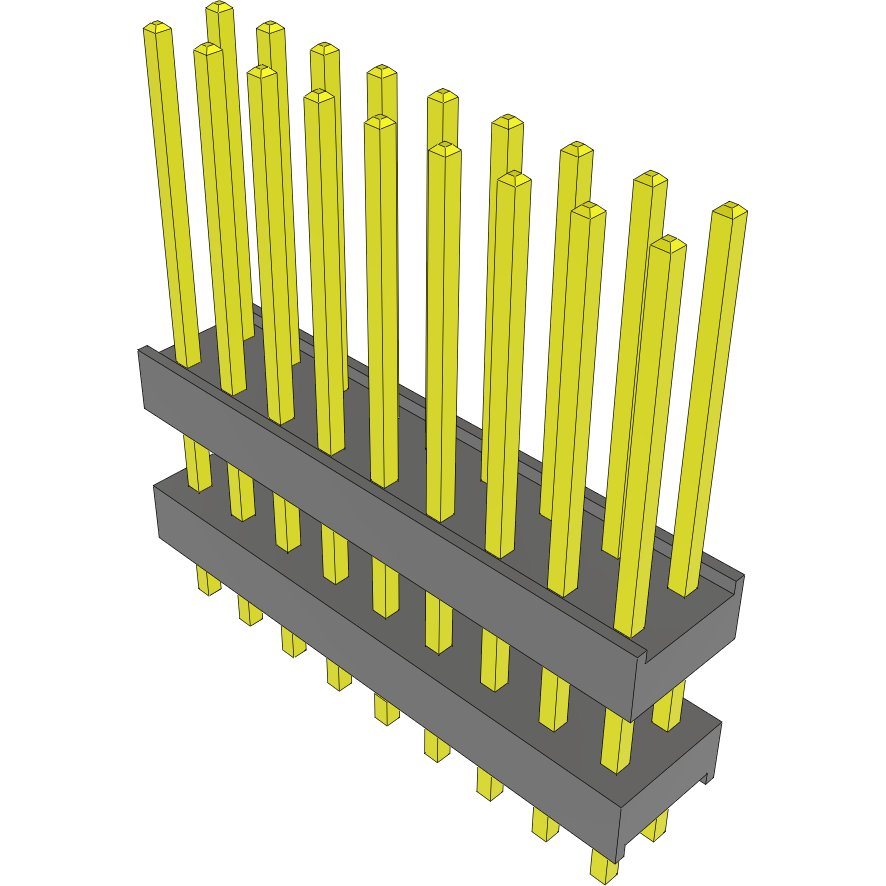 Samtec-DW-09-11-F-D-340-LL Steckverbinderleisten und Leiterplattenbuchsen Conn Board Stacker HDR 18 POS 2.54mm Solder ST Top Entry Thru-Hole Bulk