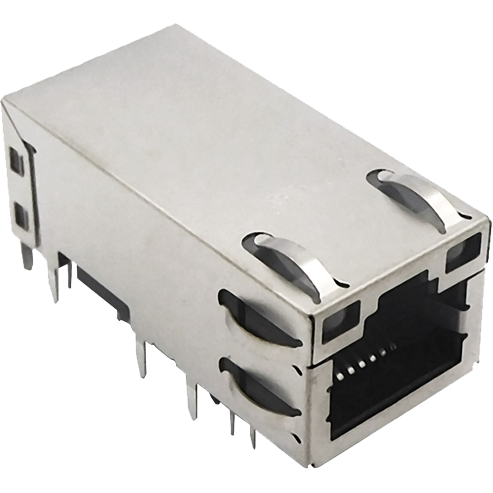 Bel Fuse-G27-122T-066D Steckverbinder, Telefon und Telekommunikation Conn RJ-45 F 8 POS 1.015mm/2.03mm Solder RA Thru-Hole 20 Terminal 1 Port