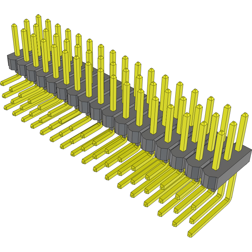 Samtec-TSW-117-08-S-T-RA Steckverbinderleisten und Leiterplattenbuchsen Conn Unshrouded Header HDR 51 POS 2.54mm Solder RA Side Entry Thru-Hole Bulk