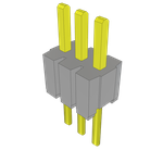 Conn Unshrouded Header HDR 3 POS 1.27mm Solder ST Top Entry Thru-Hole Layer