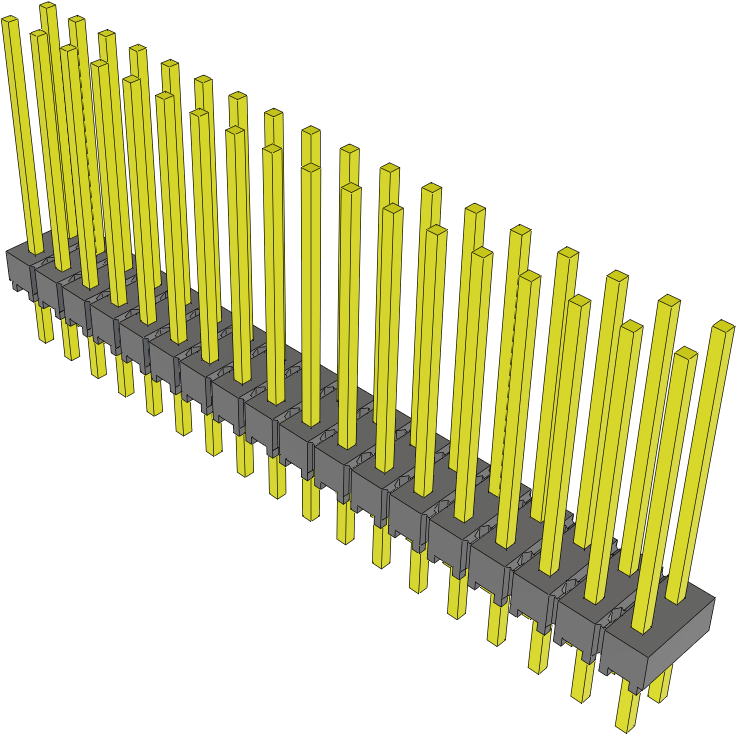 Samtec-MTSW-118-10-G-D-580 Steckverbinderleisten und Leiterplattenbuchsen Conn Unshrouded Header HDR 36 POS 2.54mm Solder ST Top Entry Thru-Hole Bulk