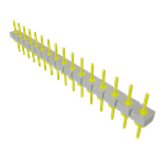 Conn Unshrouded Header HDR 16 POS 2.54mm Solder ST Top Entry Thru-Hole Tube