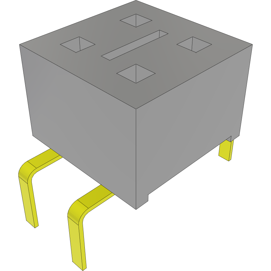 Samtec-HLE-102-02-G-DV-PE-LC Piastre connettori e prese PCB Conn Socket Strip SKT 4 POS 2.54mm Solder ST Thru-Hole Bulk