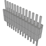 Conn Board Stacker HDR 13 POS 1.27mm Solder ST Thru-Hole Tube