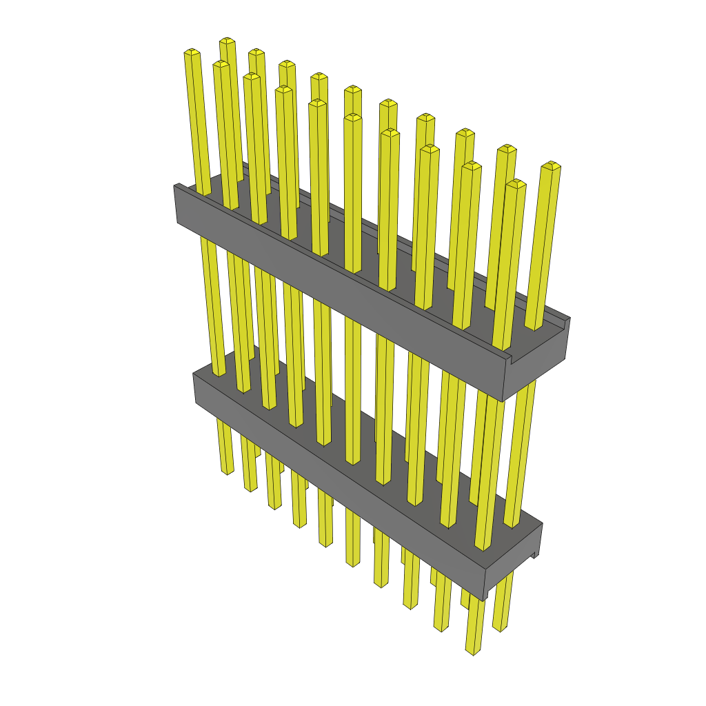 Samtec-ZW-10-13-T-D-650-250 Steckverbinderleisten und Leiterplattenbuchsen Conn Board Stacker HDR 20 POS 2.54mm Solder ST Top Entry Thru-Hole Bulk