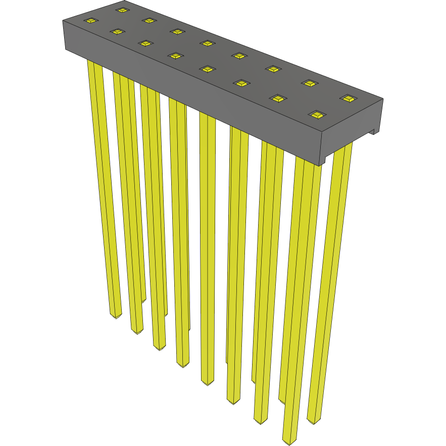 Samtec-MTMM-108-14-G-D-001 Connector Headers and PCB Receptacles Conn Unshrouded Header HDR 16 POS 2mm Solder ST Top Entry Thru-Hole Bulk