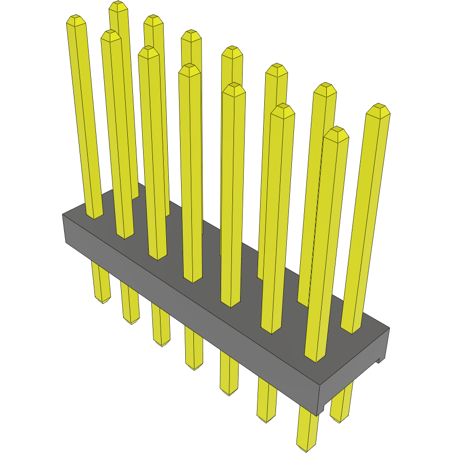 Samtec-MTMM-107-09-G-D-345 Steckverbinderleisten und Leiterplattenbuchsen Conn Unshrouded Header HDR 14 POS 2mm Solder ST Top Entry Thru-Hole Bulk