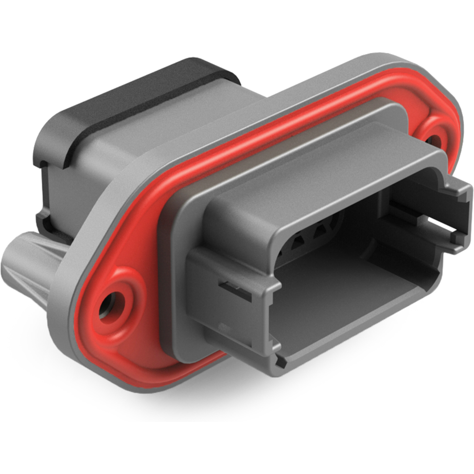 Amphenol-AT04-12PA-PM13 Connector Discrete Wire Housing Conn Housing RCP 12 POS Crimp ST Panel Mount Gray