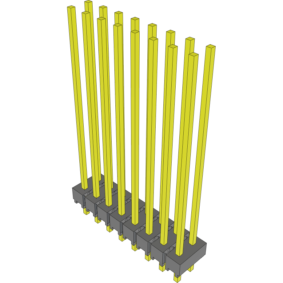 Samtec-MTSW-108-13-T-D-1040 Steckverbinderleisten und Leiterplattenbuchsen Conn Unshrouded Header HDR 16 POS 2.54mm Solder ST Top Entry Thru-Hole Bulk