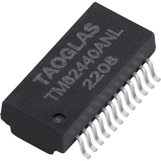 taoglas-TM82440ANL | LAN Transformers Telecom, Übertrager Telecom Transformer 1CT:1CT 1.2Ohm Prim. DCR 1.2Ohm Sec. DCR 24 Terminal Gull Wing SMD