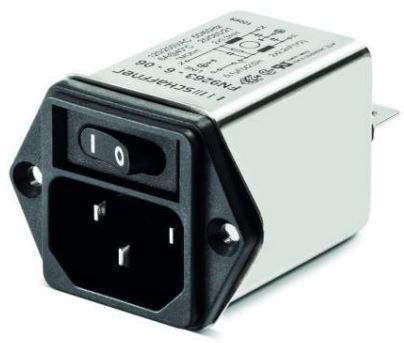 Schaffner-FN9263S1-6-06 Módulos de entrada de energía Power Entry Module EMI Filtered M 3 POS 250VAC 6A Switch ST 1 Port