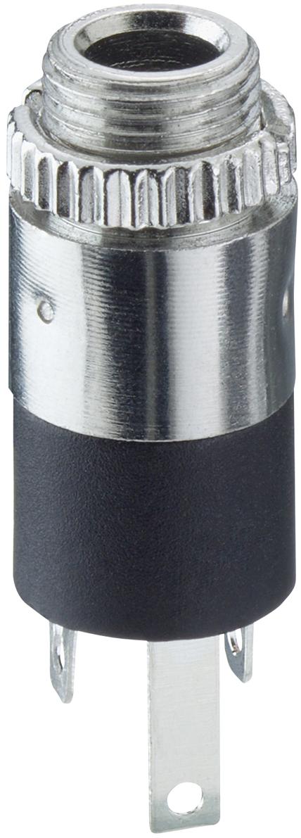 Lumberg-1502 08 Steckverbinder für Audio und Video Conn 3.5MM Stereo Jack F 3 POS 2.5mm Faston ST Panel Mount 3 Terminal 1 Port Bag/Box