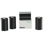 Black, hybrid thermal transfer ribbon. Recommended for use with self-laminating, heat shrink, component and non-laminated labels.