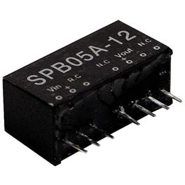 Mean Well Enterprises-SPB05A-12 DC/DC-Wandler und Spannungsreglermodul Module DC-DC 1-OUT 12V 0.417A 5W 7-Pin SIP Module