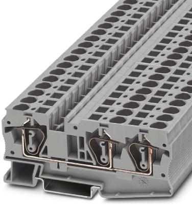 PHOENIX CONTACT-3036466 Connector Terminal Blocks Conn Feed-Through Terminal Block 3 POS Spring Cage T DIN Rail 41A