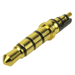 Conn 3.5MM Stereo Plug PL 4 POS Solder ST Cable Mount 4 Terminal 1 Port