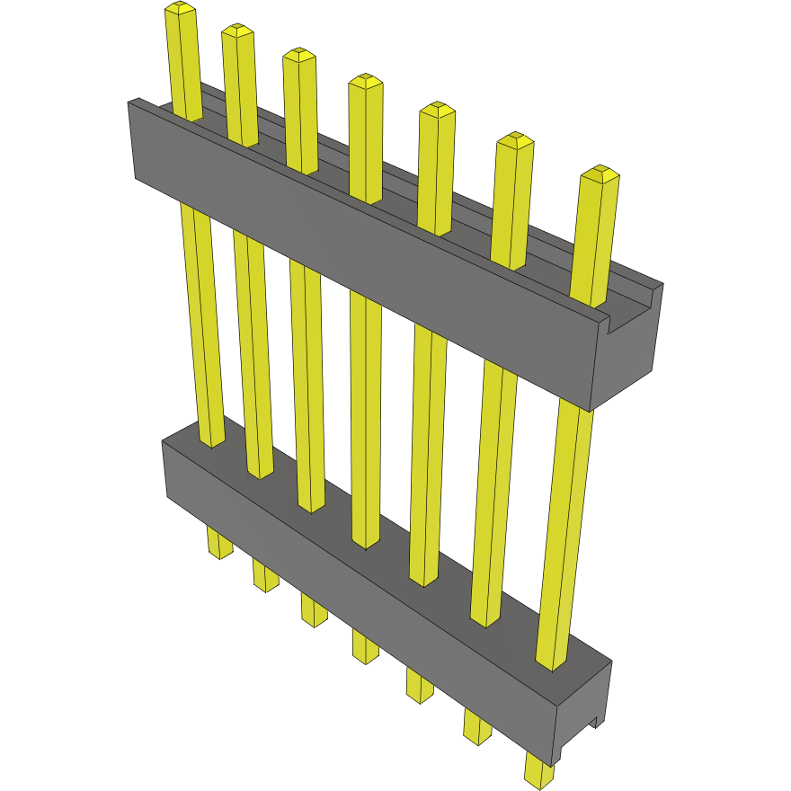 Samtec-DW-07-10-T-S-600 Connector Headers and PCB Receptacles Conn Board Stacker HDR 7 POS 2.54mm Solder ST Top Entry Thru-Hole Bulk
