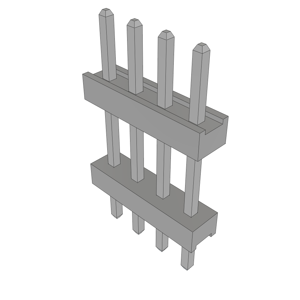 Samtec-TW-04-03-T-S-290-110 Piastre connettori e prese PCB Conn Board Stacker HDR 4 POS 2mm Solder ST Top Entry Thru-Hole Bulk