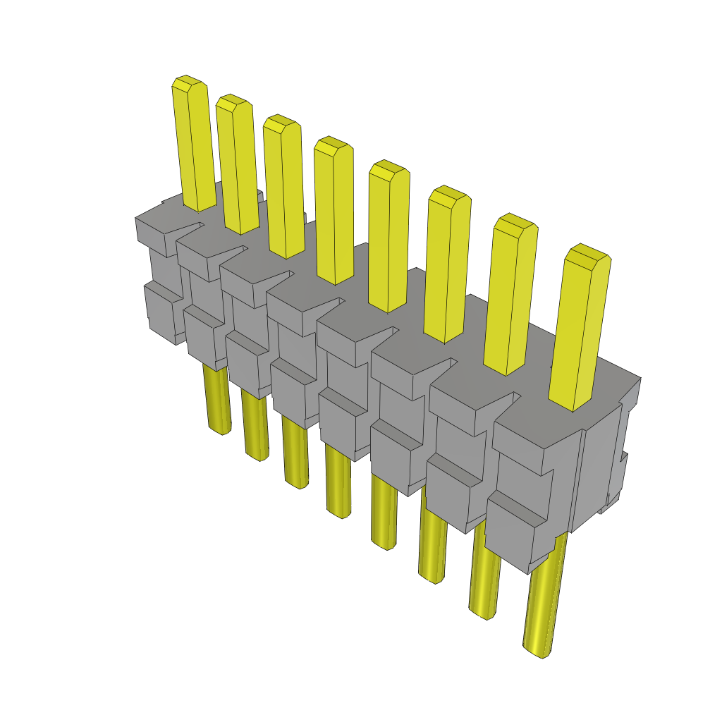 Samtec-TMS-108-02-S-S Connector Headers and PCB Receptacles Conn Unshrouded Header HDR 8 POS 1.27mm Solder ST Top Entry Thru-Hole Tube