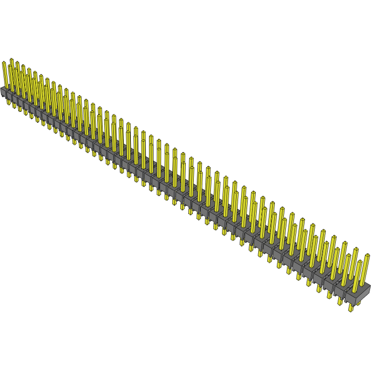 Samtec-HTSW-145-14-G-D Connector Headers and PCB Receptacles Conn Unshrouded Header HDR 90 POS 2.54mm Solder ST Top Entry Thru-Hole Bulk