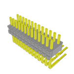 Conn Unshrouded Header HDR 26 POS 1.27mm Solder RA Side Entry Thru-Hole Tube