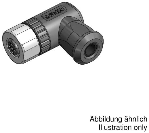 CONEC-43-00350 Steckverbinder, rund Connector Circular Female connector M12x1, field attachable, FB, angled, screw termination