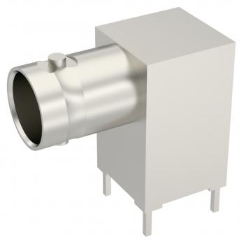 Radiall-R141665200 Connettore RF Conn BNC 0Hz to 1.5GHz 50Ohm Solder RA Thru-Hole RCP Gold Standard