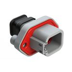 Conn Housing RCP 6 POS Crimp ST Panel Mount Gray