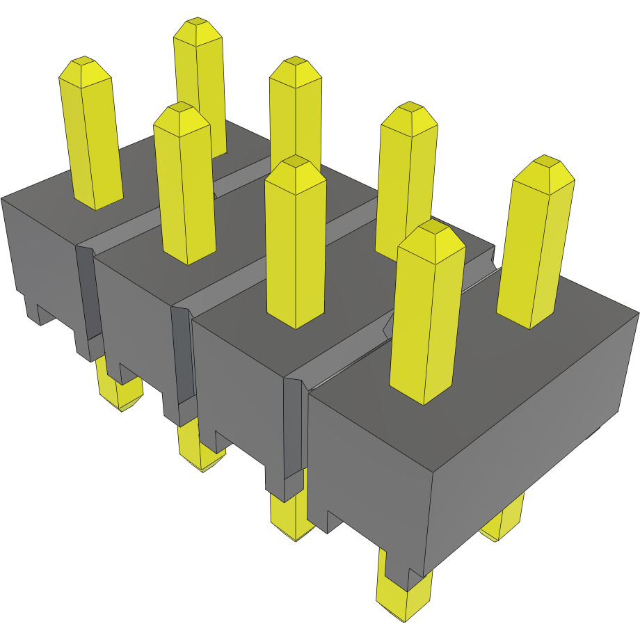 Samtec-TSW-104-06-T-D Piastre connettori e prese PCB Conn Unshrouded Header HDR 8 POS 2.54mm Solder ST Top Entry Thru-Hole Bulk