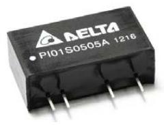 Delta Electronics-PI01S0505A Convertidor de CC a CC y módulo del regulador de conmutación Module DC-DC 5VIN 1-OUT 5V 0.2A 1W 4-Pin SIP Module