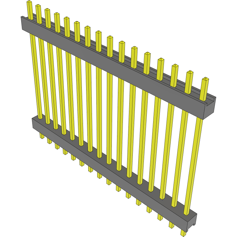 Samtec-DW-16-13-T-S-1000 Piastre connettori e prese PCB Conn Board Stacker HDR 16 POS 2.54mm Solder ST Top Entry Thru-Hole Bulk