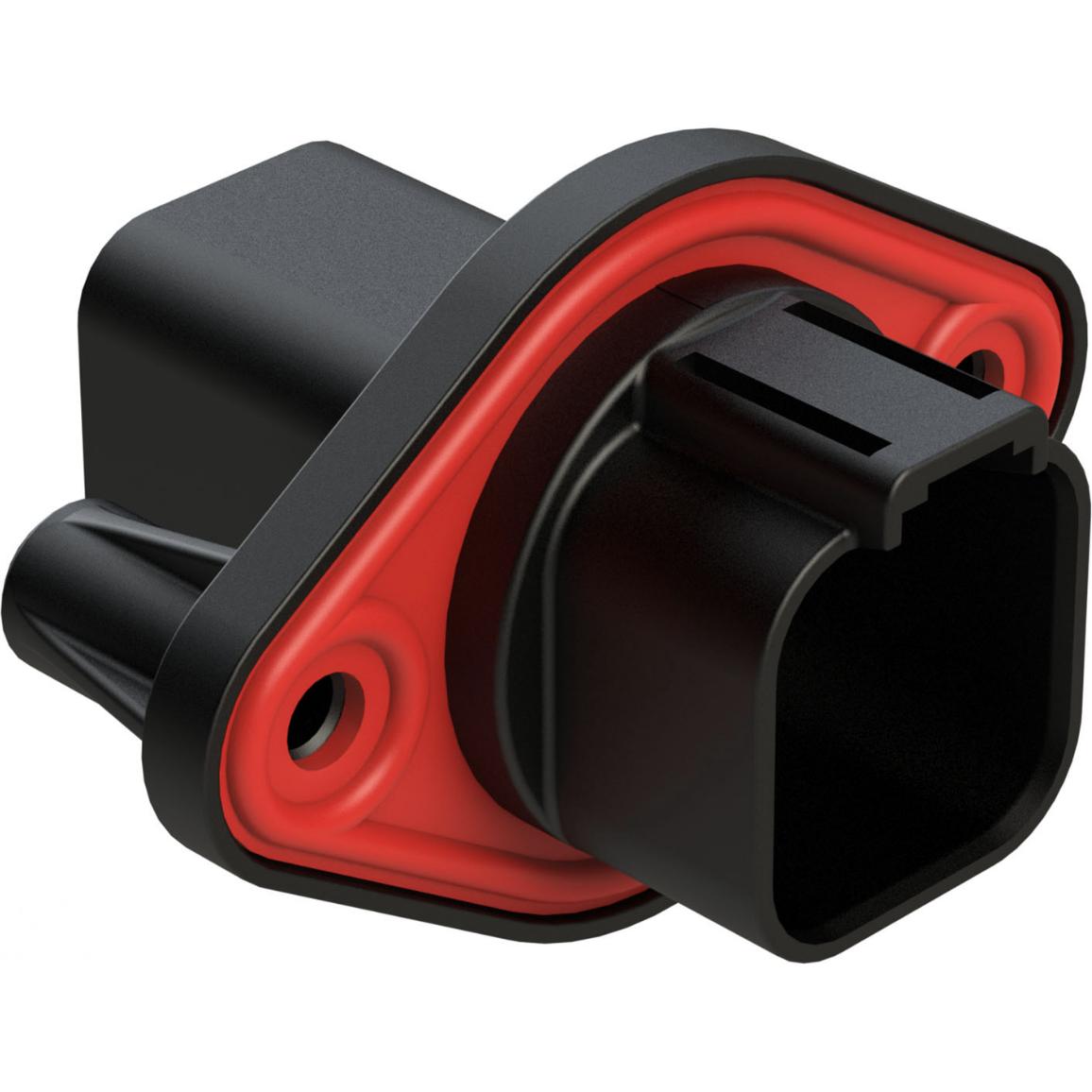 Amphenol-AT04-6P-PM12 Einzeladersteckverbinder, Gehäuse Conn Housing RCP 6 POS Crimp ST Flange Mount Black