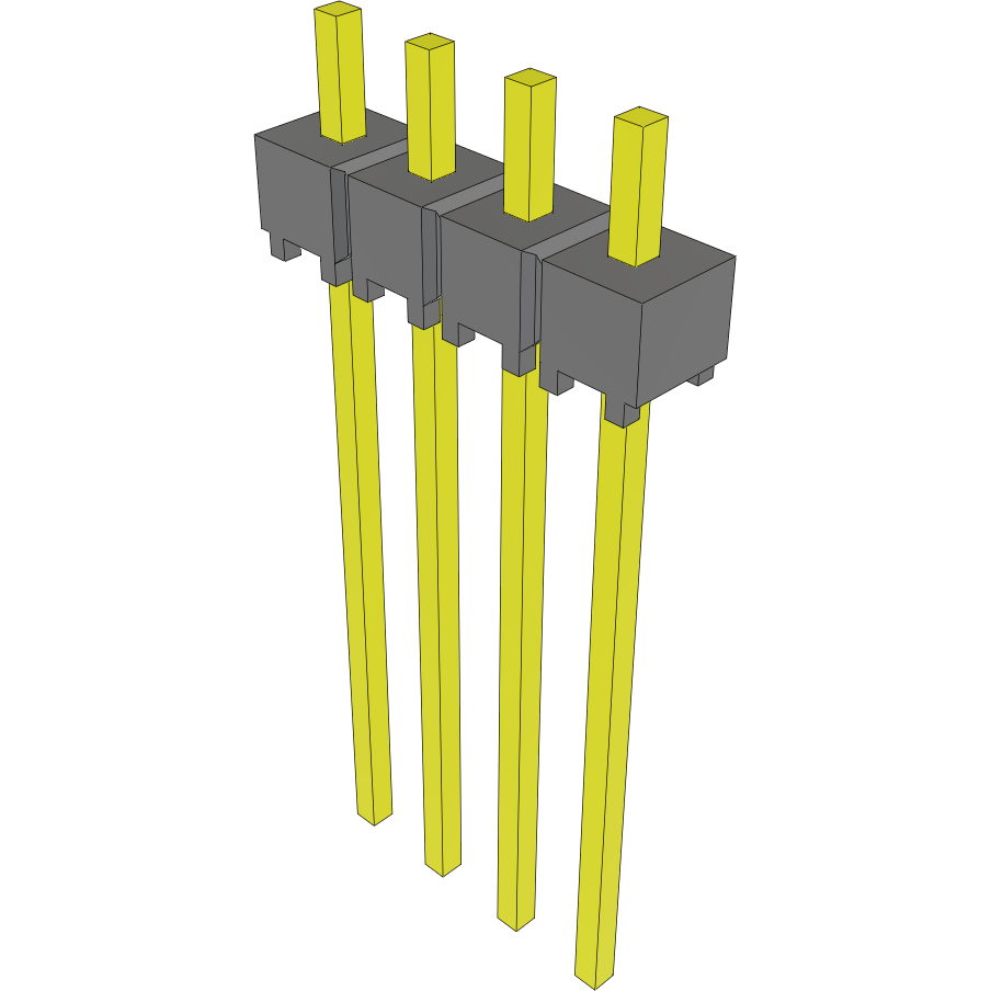 Samtec-HMTSW-104-10-T-S-100 Steckverbinderleisten und Leiterplattenbuchsen Conn Unshrouded Header HDR 4 POS 2.54mm Solder ST Thru-Hole Bulk