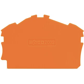 WAGO-2002-6392 Accesorios del conector Top Job end-intermediate plate, for 2002-63xx and 2002-64xx series Terminal Blocks, 0.8 mm wide, orange