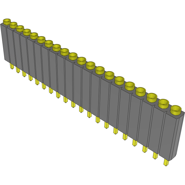 Samtec-ESS-120-T-04 Cabezales del conector y receptáculos PCB Conn Socket Strip SKT 20 POS 2.54mm Solder ST Top Entry Thru-Hole Bulk