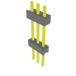 Conn Board Stacker HDR 3 POS 2.54mm Solder ST Top Entry Thru-Hole Bulk
