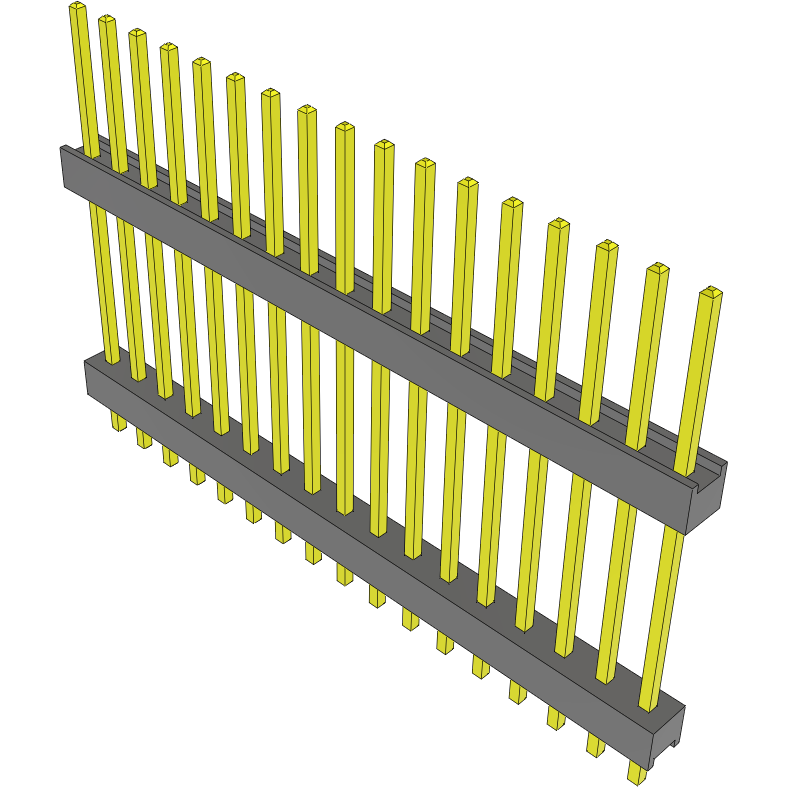 Samtec-DW-17-20-L-S-680 Steckverbinderleisten und Leiterplattenbuchsen Conn Board Stacker HDR 17 POS 2.54mm Solder ST Top Entry Thru-Hole Bulk