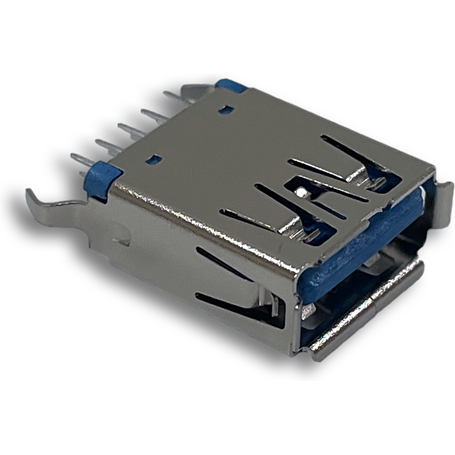 Switchcraft-PCUA30E Connector USB Conn USB 3.0 Type A RCP 9 POS 0.5mm/1mm Solder ST Thru-Hole 9 Terminal 1 Port Tray