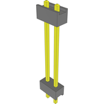 Conn Board Stacker HDR 2 POS 2.54mm Solder ST Top Entry Thru-Hole Bulk