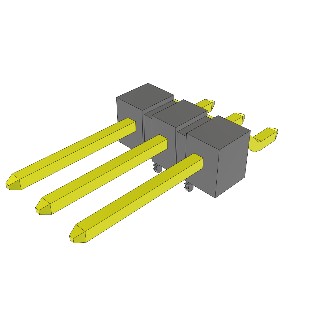 Samtec-TSM-103-02-S-SH-LC Steckverbinderleisten und Leiterplattenbuchsen Conn Unshrouded Header HDR 3 POS 2.54mm Solder RA Side Entry SMD Tube