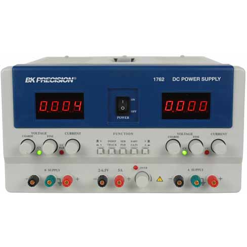 B&K Precision-1762 Bench Power Supplies Triple Output Power Supply (2)0-60V, 0-2A/(1)4-6.5V, 4A