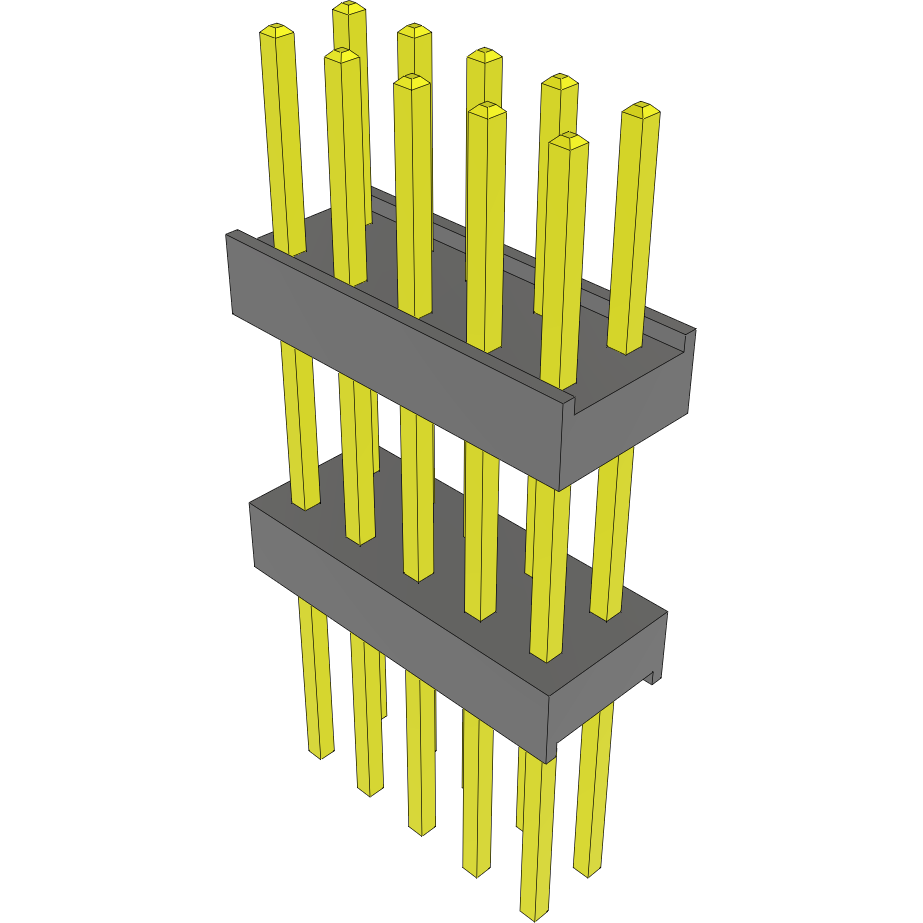 Samtec-EW-05-12-L-D-465 Steckverbinderleisten und Leiterplattenbuchsen Conn Board Stacker HDR 10 POS 2.54mm Solder ST Top Entry Thru-Hole Bulk