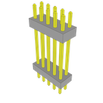 Conn Board Stacker HDR 10 POS 2mm Solder ST Top Entry Thru-Hole Bulk