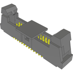 Conn Ejector Header HDR 26 POS 1.27mm Solder ST Top Entry SMD TIGER CLAW™ Tube
