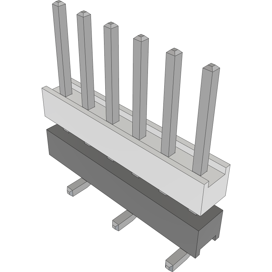 Samtec-HW-06-15-T-S-300-SM Steckverbinderleisten und Leiterplattenbuchsen Conn Board Stacker HDR 6 POS 2.54mm Solder ST Top Entry SMD Tube