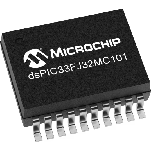 Microchip Technology-DSPIC33FJ32MC101-E/SS Microcontrollers - MCUs MCU 16-bit dsPIC RISC 32KB Flash 3.3V Automotive AEC-Q100 20-Pin SSOP Tube
