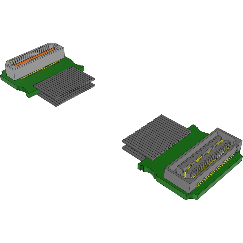 Samtec-EQCD-020-06.00-TTL-STR-1-N Kabelbaugruppen Koaxial Cable Assembly Coax Micro Ribbon 0.15m 38AWG Micro High Speed Terminal to Micro High Speed Socket F-M Q STRIP® Bag