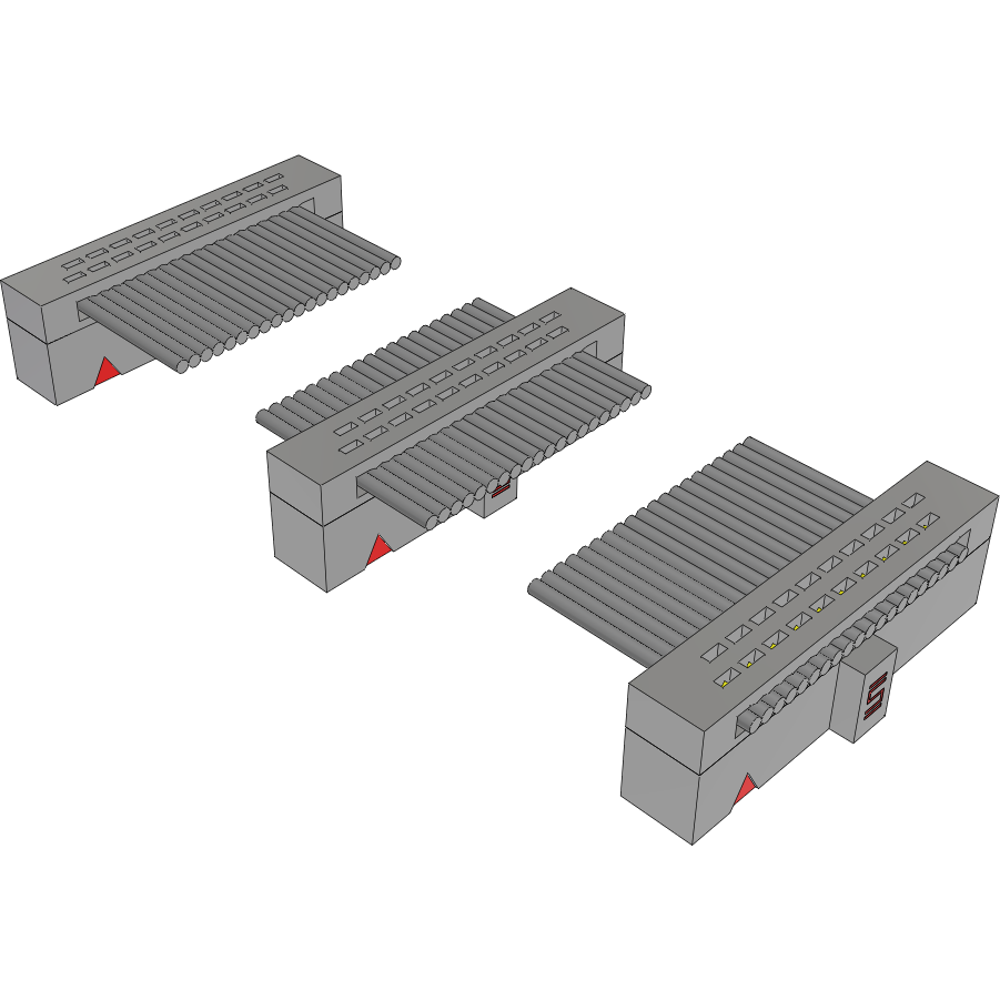 Samtec-FFSD-10-D-12.36-01-N-D06 Flachband Kabelbaugruppen Cable Assembly 0.313m 30AWG 1.27mm 20 to (20/20) POS IDC Connector to 2(IDC Connector) F-F TIGER EYE™ Bulk